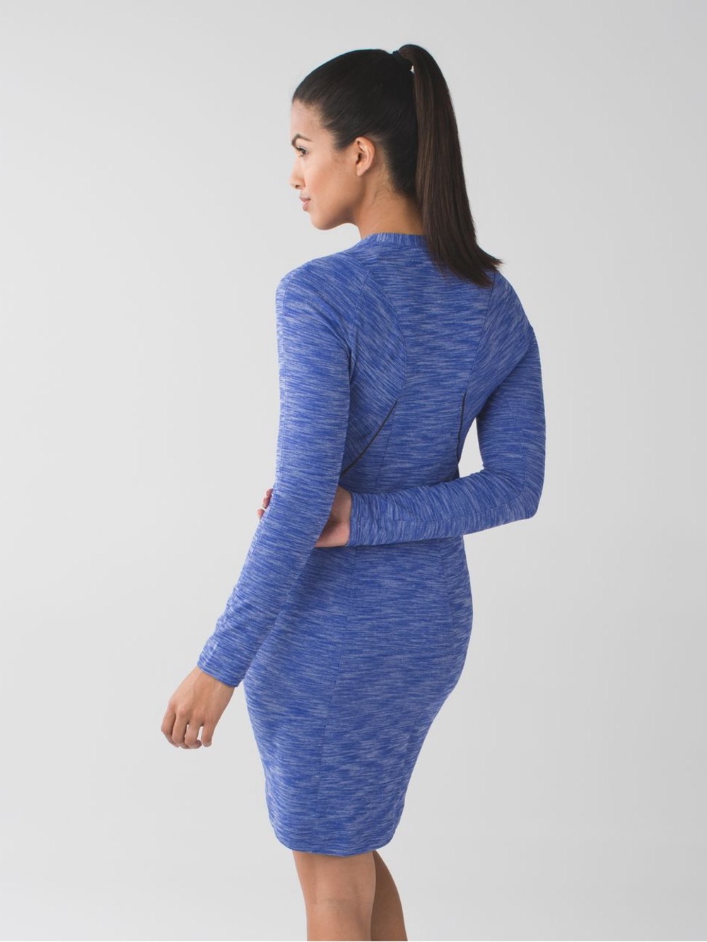 Lululemon &go Where-To Contour Dress *Rulu Size 6 Heathered Sapphire Blue